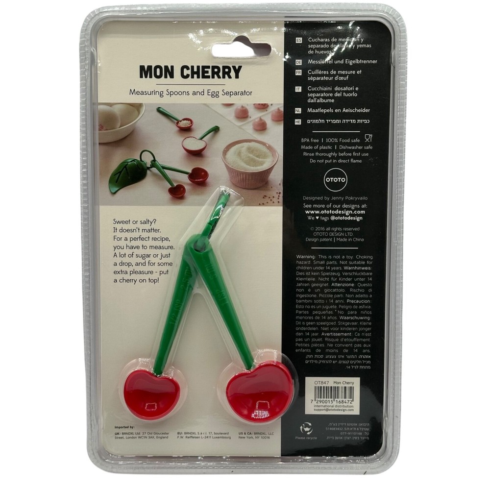 OTOTO Mon Cherry Measuring Spoons and Egg Separator ~ GREAT GIFT