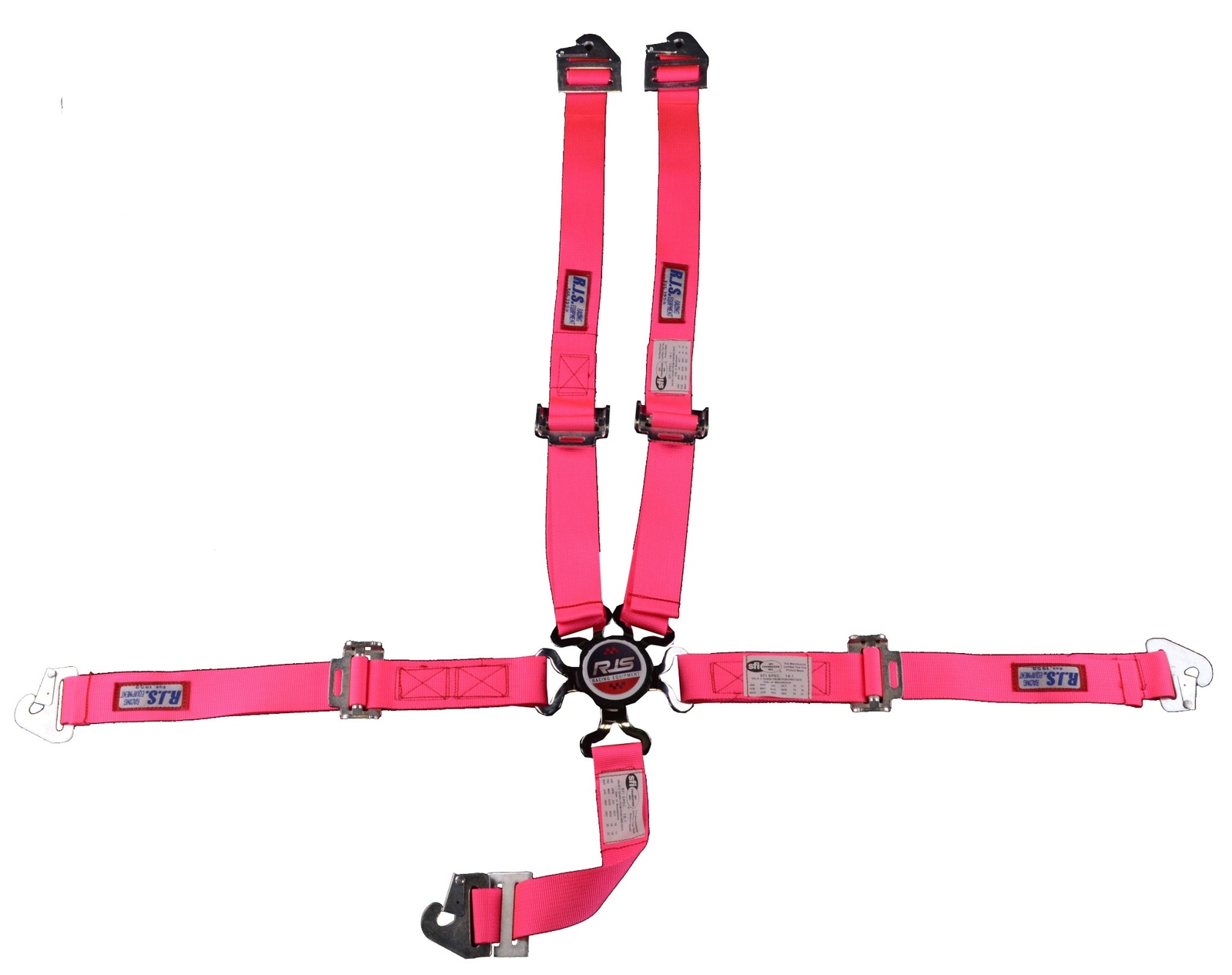 RJS RACING SFI 16.1 5PT 2" CAM LOCK JR DRAGSTER HARNESS BELT FLOOR PINK 1017410