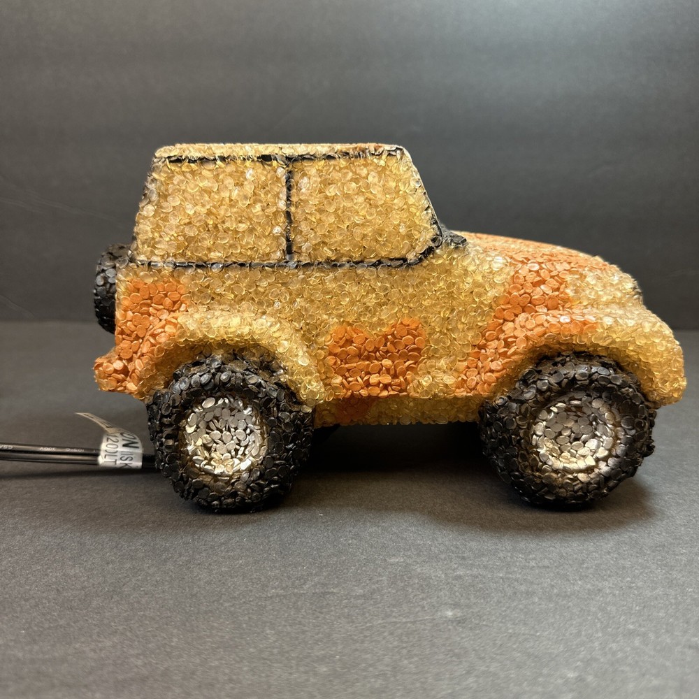 Melted Popcorn Plastic Jeep Night Light or Desk Lamp EUC