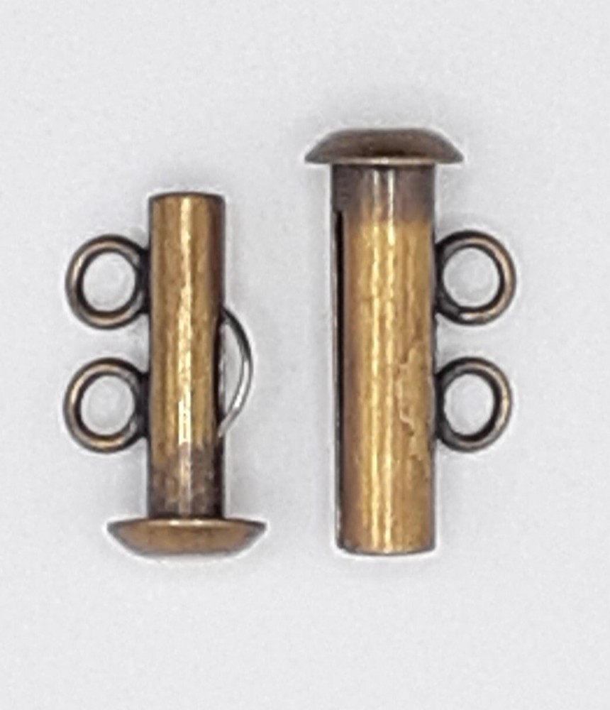 TWO RING JEWELRY MAKING SLIDING CLASP SIX PIECES