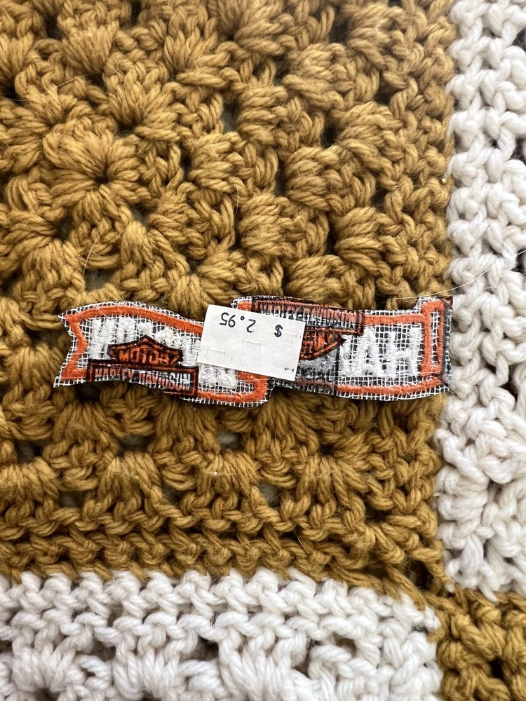 Harley Davidson Waving Banner Patch Small Motorcycle Grunge