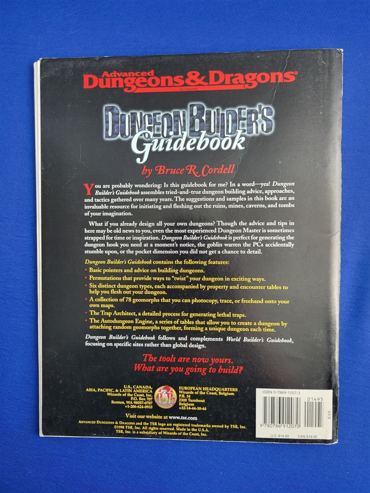Dungeon Builder's Guidebook - AD&D 9556
