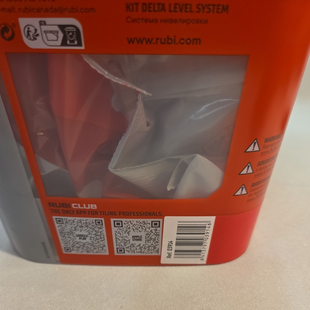 RUBI Delta Level System Kit Clip - Size 1/16" 03914