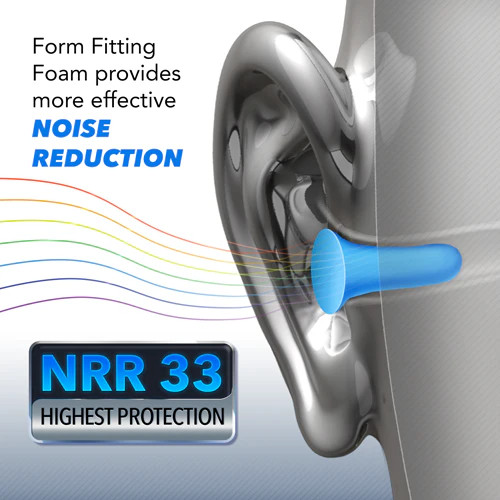 Hearos Ear Plugs Extreme Noise Protection Disposable Foam Blue Color 14 Pair