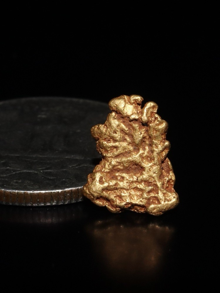 Unique 0.94 Grams California Leaf Gold With crystallization Pattern