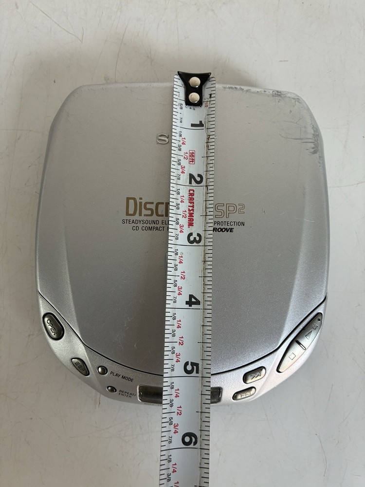 Sony Discman D-E401 Groove CD Player ESP2 Silver - TESTED WORKS