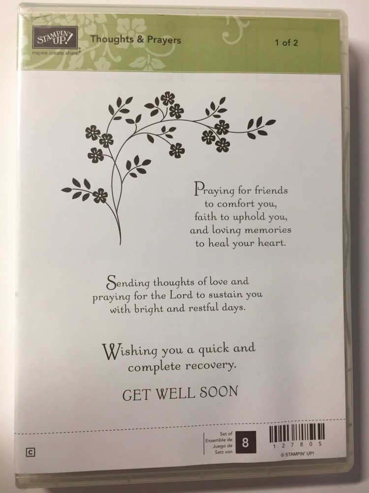 Stampin' Up! THOUGHTS & PRAYERS 2 Case Set - Perfect Sentiments #414