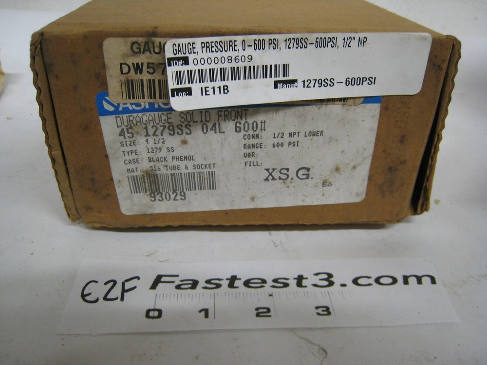 Ashcroft 1279ss-600 Pressure Gauge