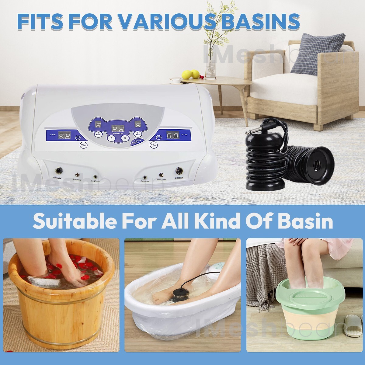 Detox Foot Bath Machine Dual Ionic Cell Relax Spa Massager LCD MP3 Music Player