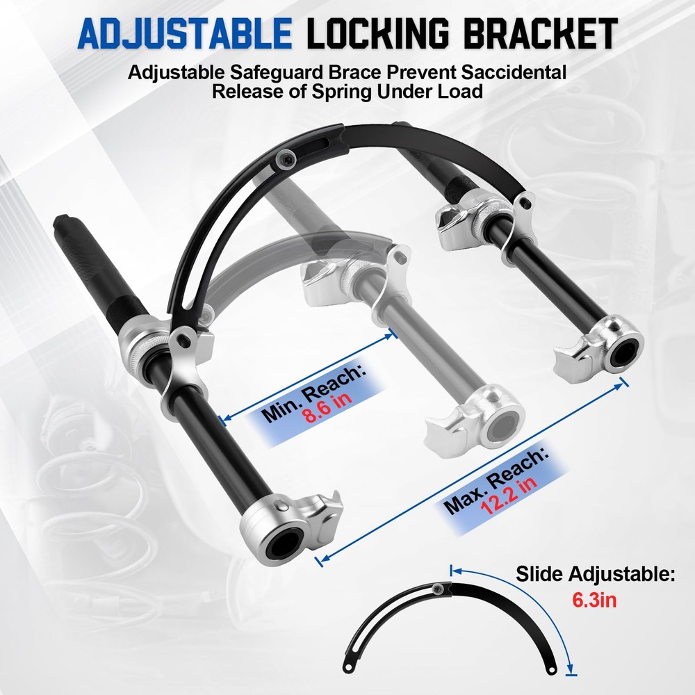 YEYETUO 2 PCS Coil Spring Compressor Tool, Automotive Strut black