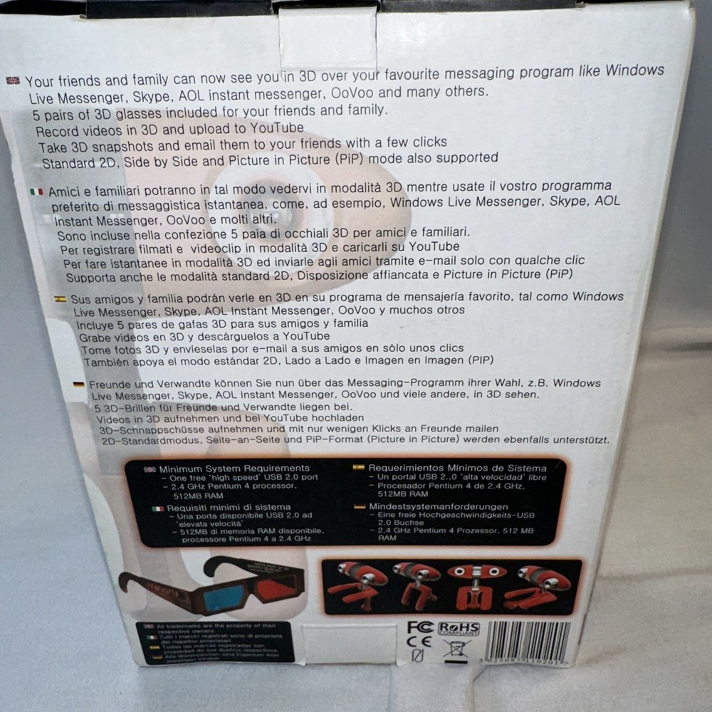 MINORU 3D Webcam Double Cameras NIB