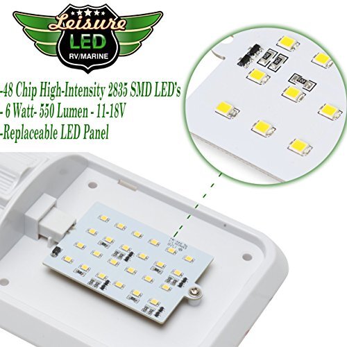 5 Pack 12V Led RV Ceiling Dome Light RV Interior Lighting for Trailer Camper wit