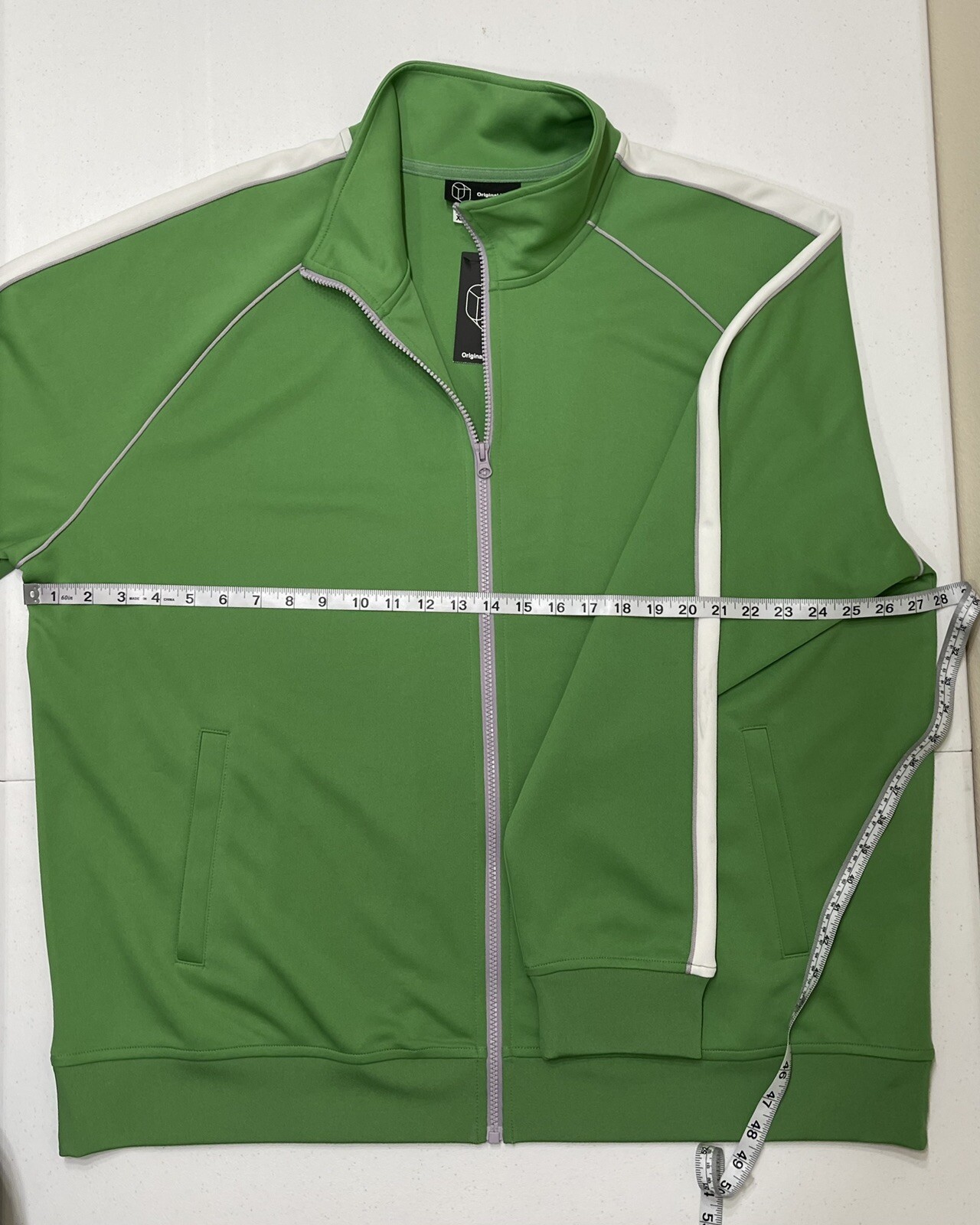 Original Use Men’s Green Zip Up Long Sleeve Comfort Sports Jacket s XXL