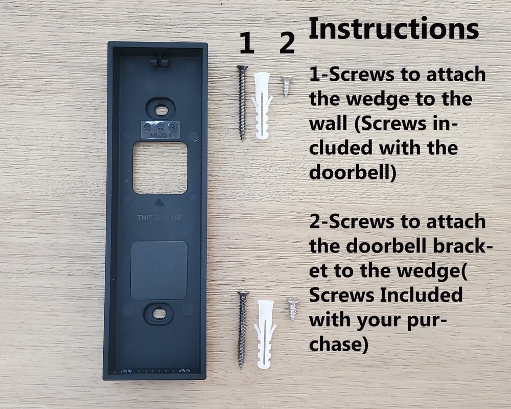 eufy Doorbell E340 Expander Spacer Mounting Bracket 0.5"-4". 3D Printed