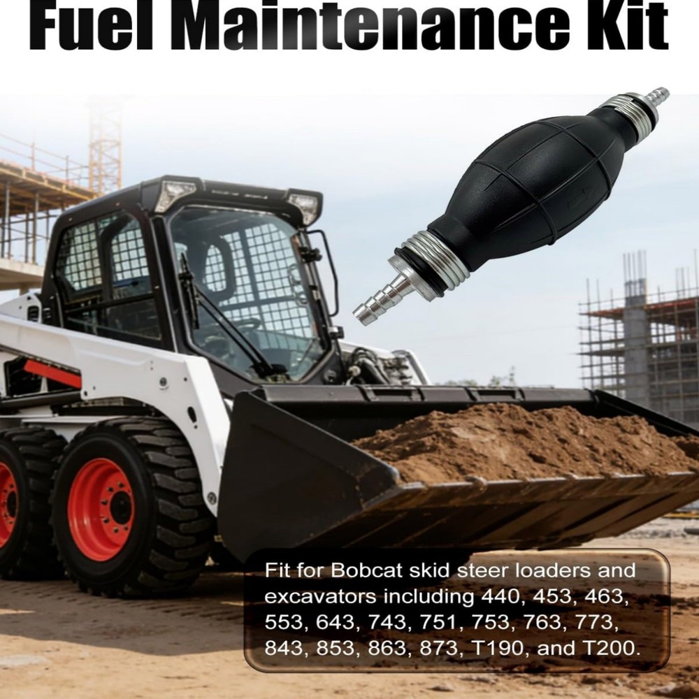 Fuel Primer Bulb Assembly 6657734 For Bobcat Compact Excavator E08 E10 E25 E26