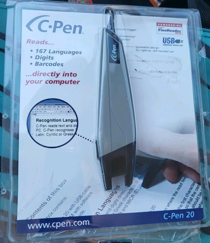 C-Pen 20 Reader Pen Text OCR Scanner Dictionary Translator USB