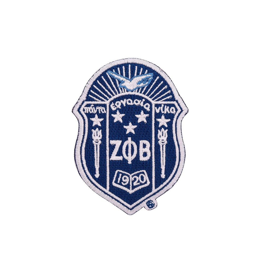 Desert Cactus Zeta Phi Beta Patch – Embroidered Iron 3 inches, Multicolored