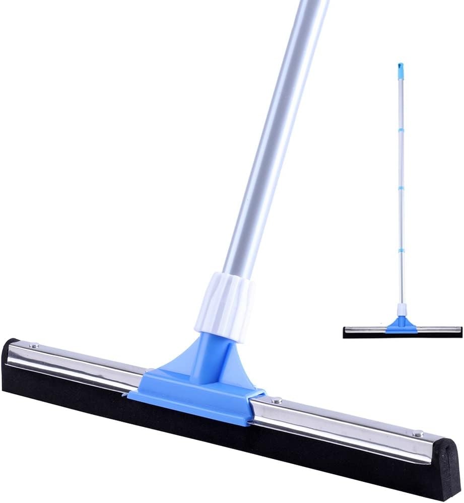 Floor Squeee for Concrete Floor - Squeee Broom with Long Handle