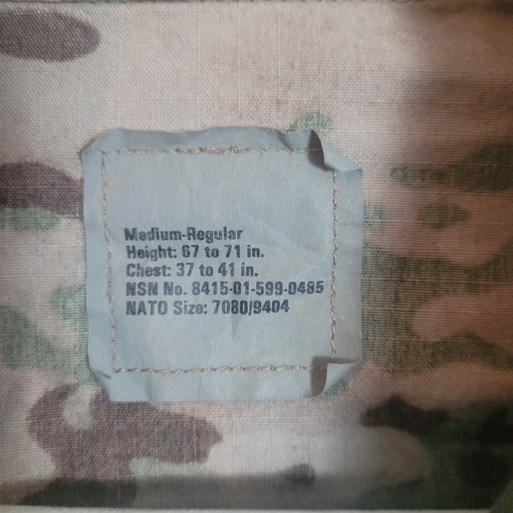 US Army OCP Multicam Combat Uniform Coat Jacket Medium Regular Camo Gorpcore