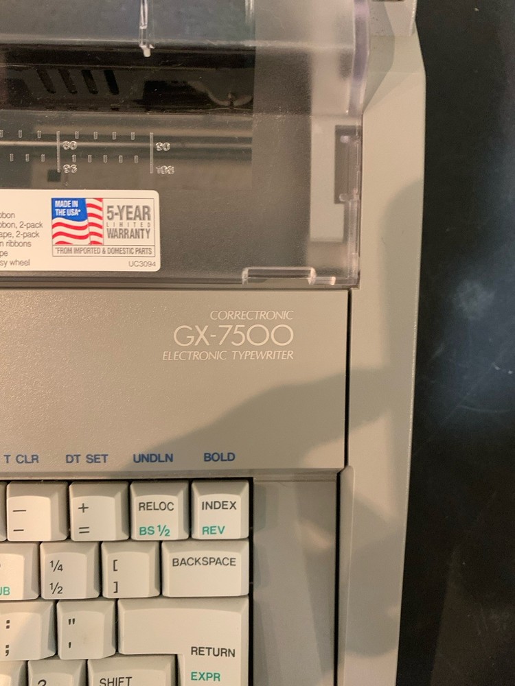 Brother Gx-7500 Electronic Typewriter Tested Working