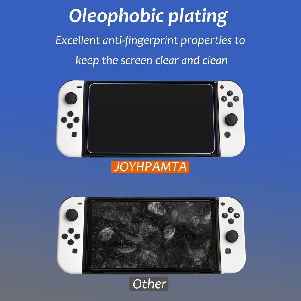 JOYHPAMTA Nintendo Switch Tempered Glass Screen Protector for Oled (3 Pack)
