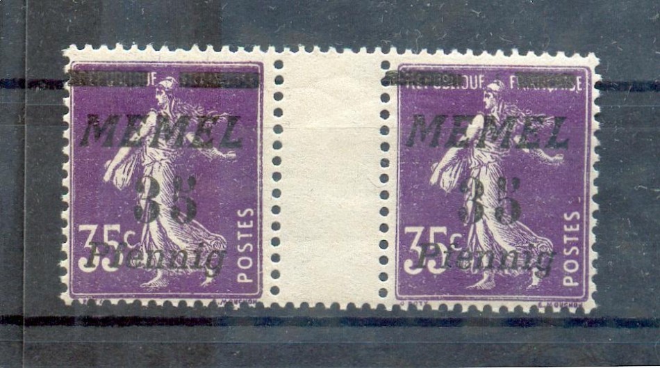 Memel 84ZW between Steg MNH Mint (A7005