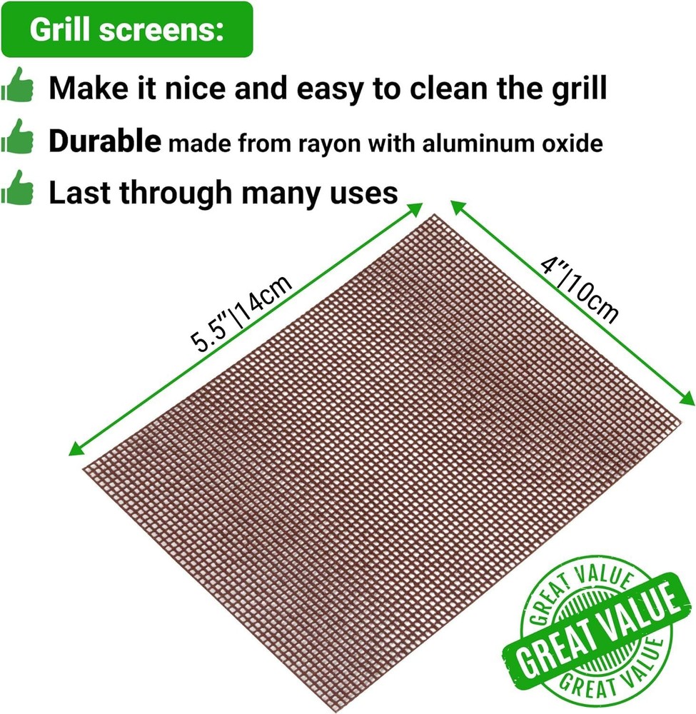 10-Pack Griddle Cleaning Pads + 20-Pack Grill Screens