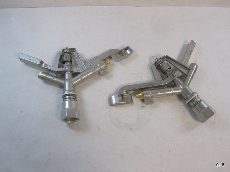 2 Pack 1" Alloy Impact Sprinkler Adjustable 360 Degree