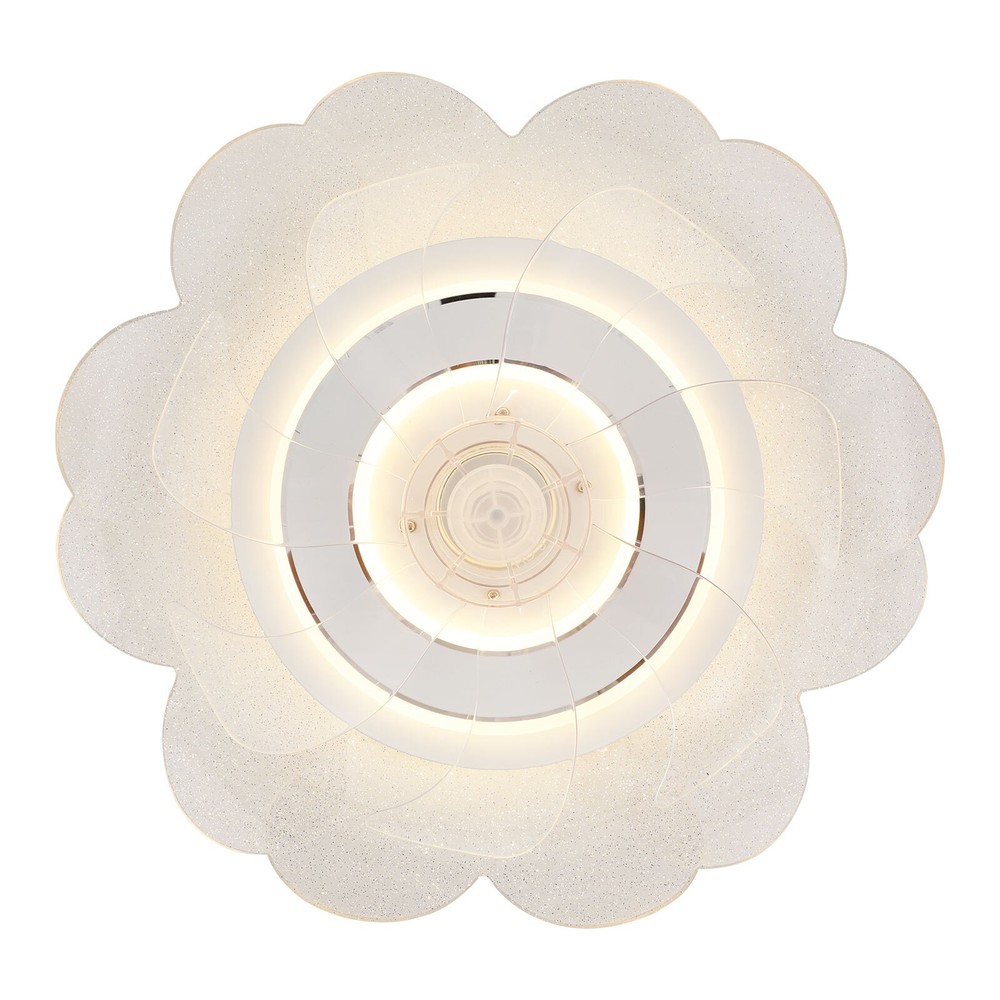 18.5" Ceiling Fan Light Flush Mount LED Ceiling Light kit w/ Remote APP Control