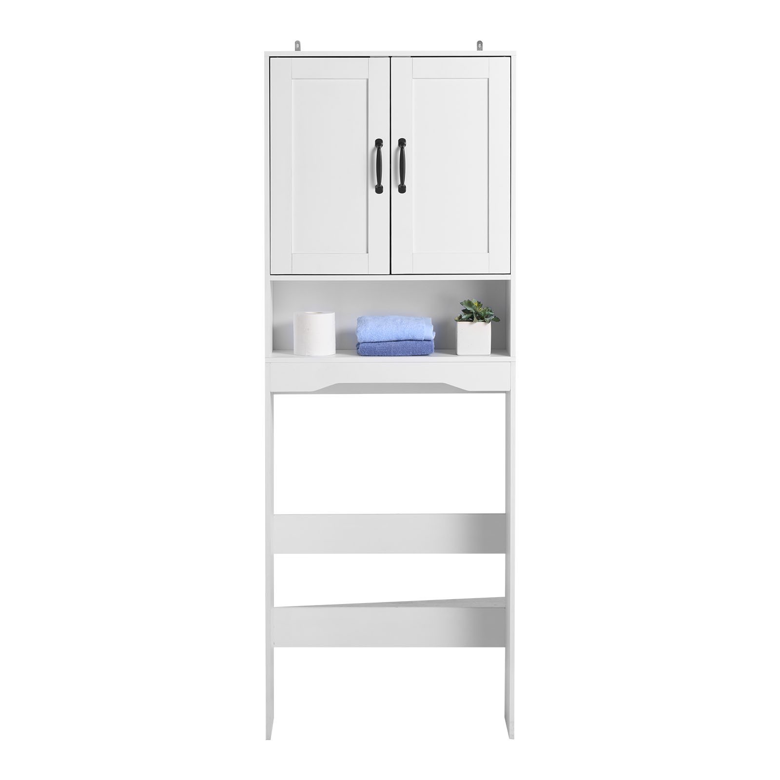 VEVOR Over The Toilet Storage Cabinet for Bathroom with Adjustable Shelf 65" H