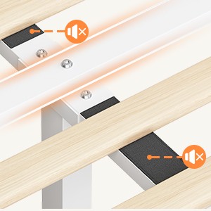 Easy Assembly Upholstered Beige Bed Adjustable Headboad With LED Light