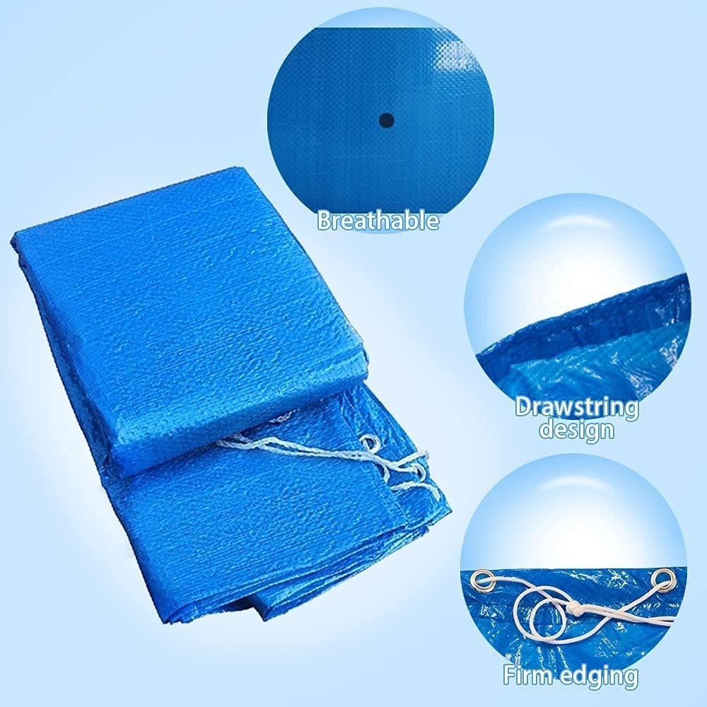 6FT Round Pool Cover: Solar Dust Protector with Drawstring Design for Elegance