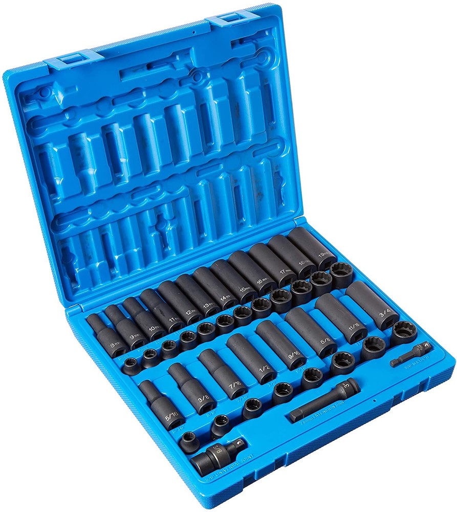 Grey Pneumatic 1643RD 3/8" Drive Standard and Deep Length Impact Socket Set
