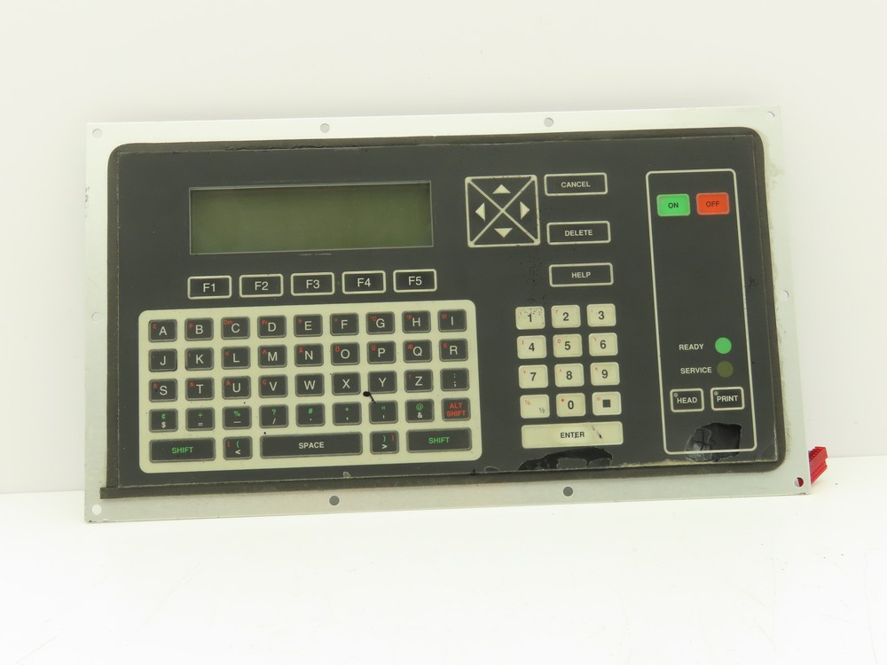 VideoJet Excel 356164 Ink Jet Printer Keyboard Interface Panel LCD Display