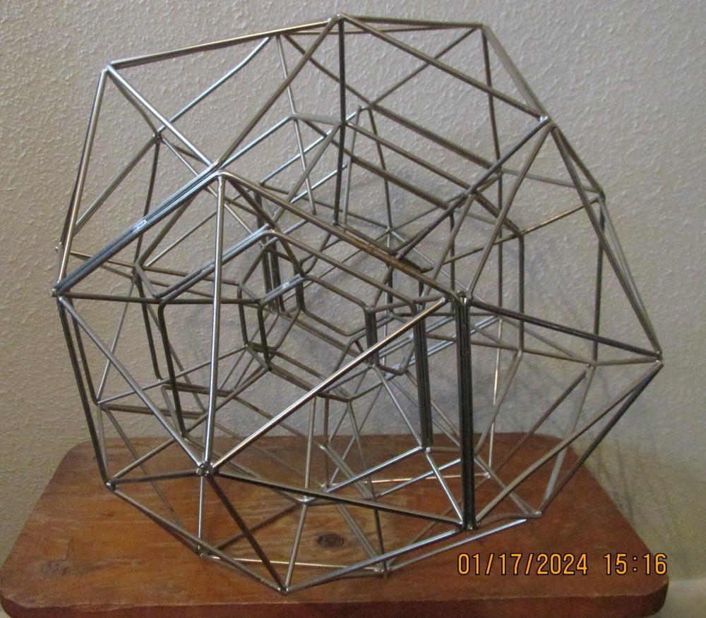 Geometric Sphere Globe Abstract Tabletop Centerpiece 11 inch diameter