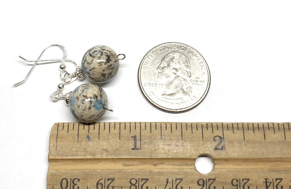 K2 Genuine Stone .925 Sterling Silver Earrings