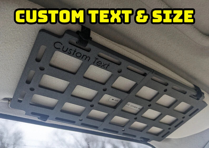 CUSTOM SIZE & TEXT Visor Molle Truck Accessories