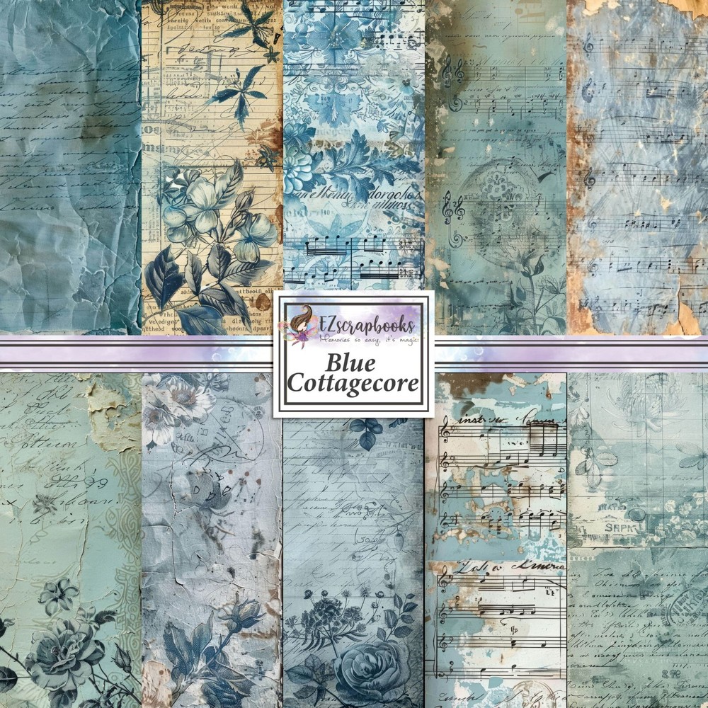 BLUE COTTAGECORE - Paper Pack