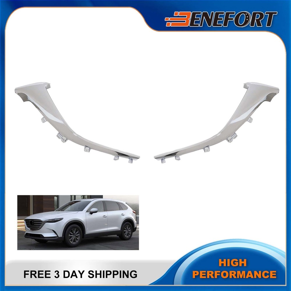 For 2016-2023 Mazda CX-9 Driver + Passenger Side Lower Grille Trim 2PCS