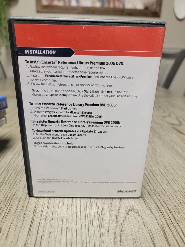Microsoft Encarta 2005 Reference Library Premium DVD -PRODUCT KEY NOT INCLUDED!!
