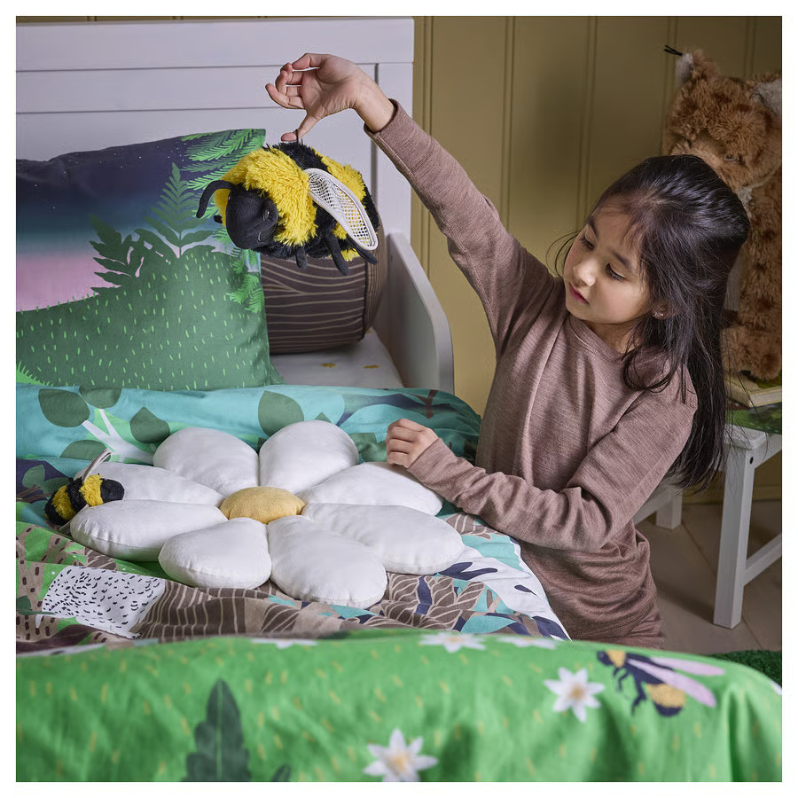 IKEA SKOGSDUVA Soft Toy, Mini-Bumblebee/Black Yellow, 3 ¼ "