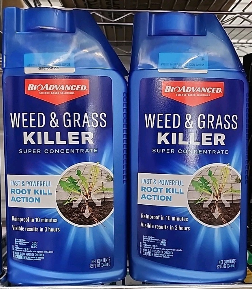 BioAdvanced Weed & Grass Killer Super Concentrate, 2 Bottle Bundle 32-Oz Each