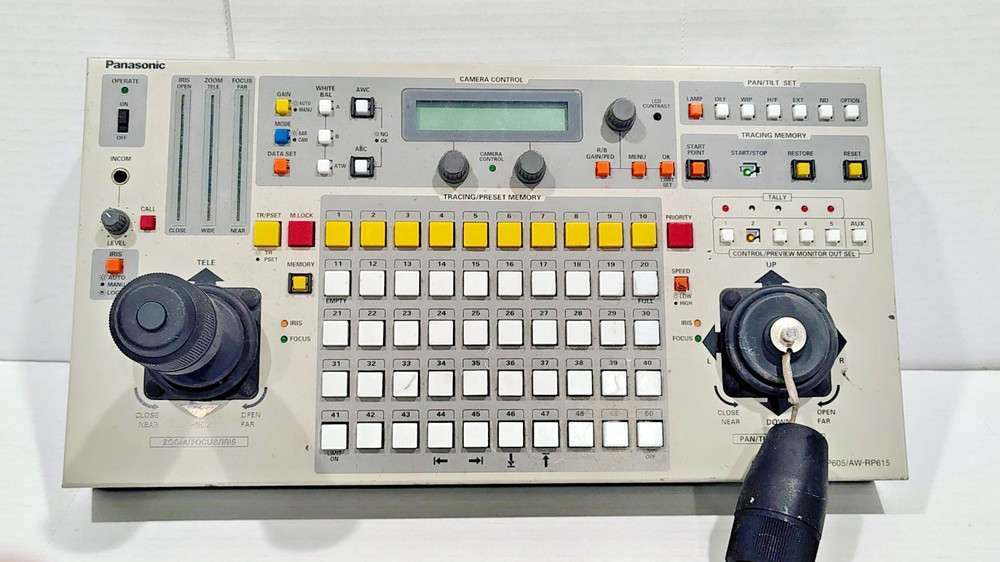 Panasonic Multi-Function Control Panel AW-RP605/AW-RP615 Pan/Tilt/Zoom Untested