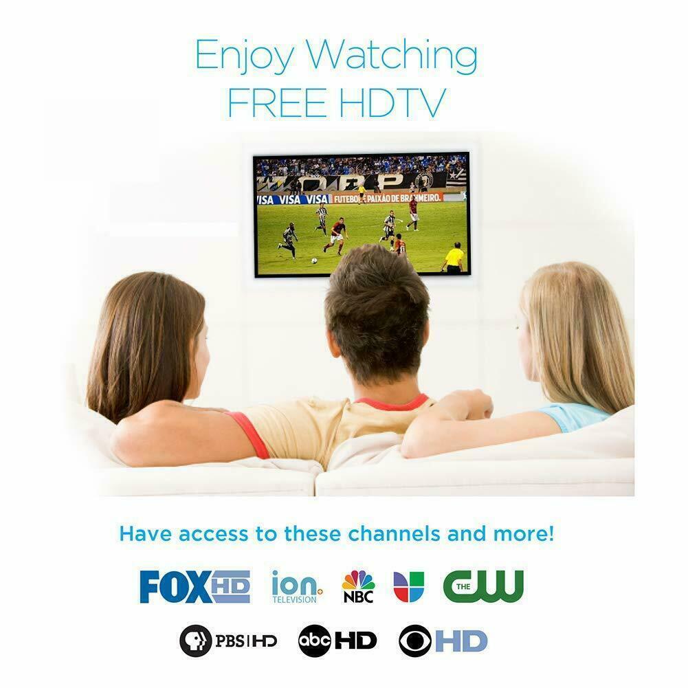 990 Miles Outdoor Amplified TV Antenna Motorized HDTV 1080P 4K 360° Rotation