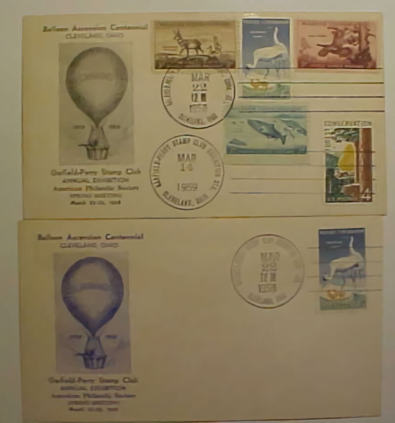 USA BALLOONS 1958 2 DIFF