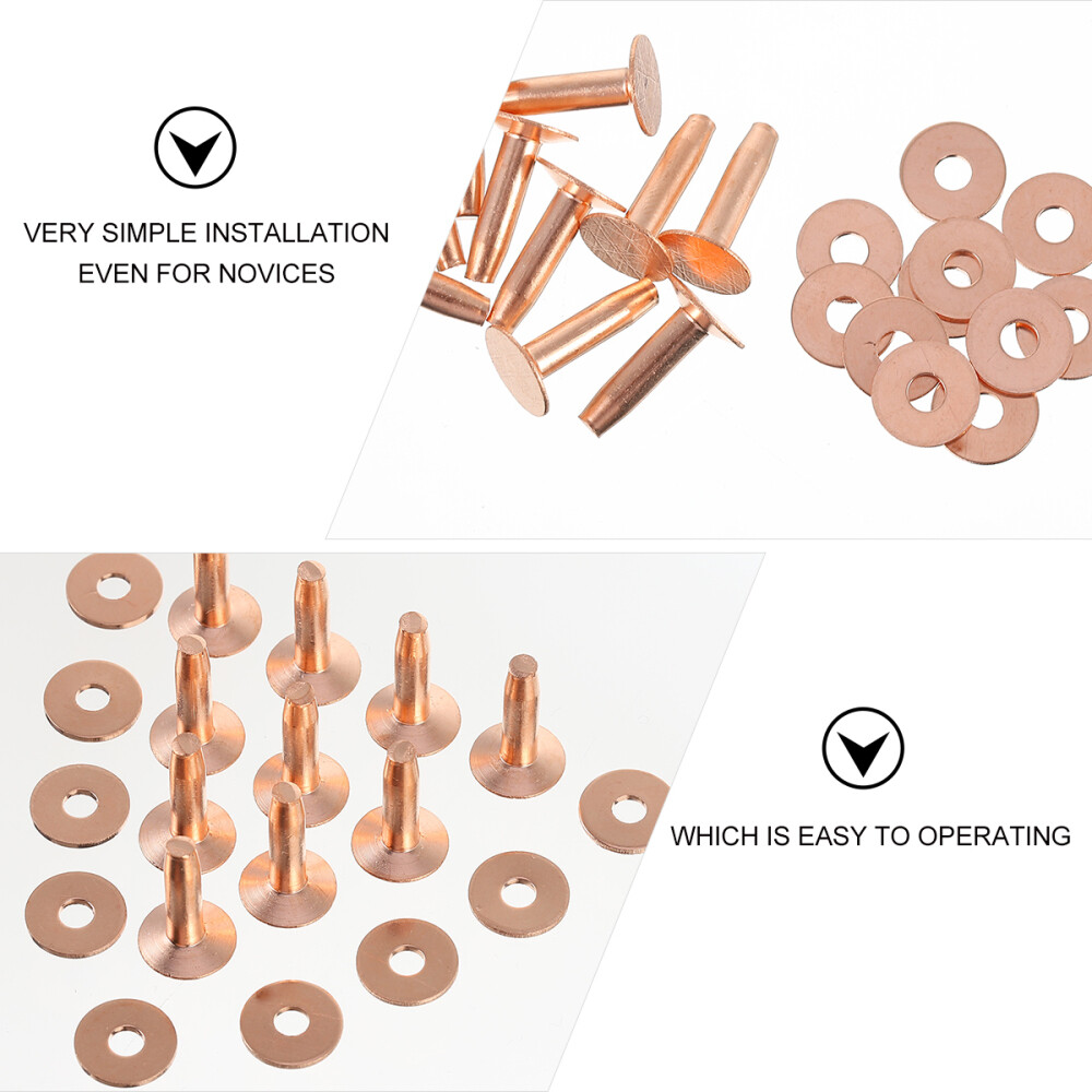 60 Sets Belts Diy Rivets Copper Rivet Fasteners Snaps Rivets Kit