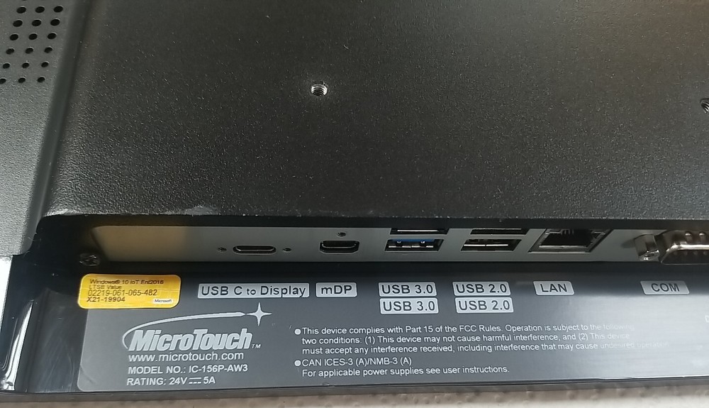 MicroTouch Solutions Touch Panel PC IC-156P-AW3