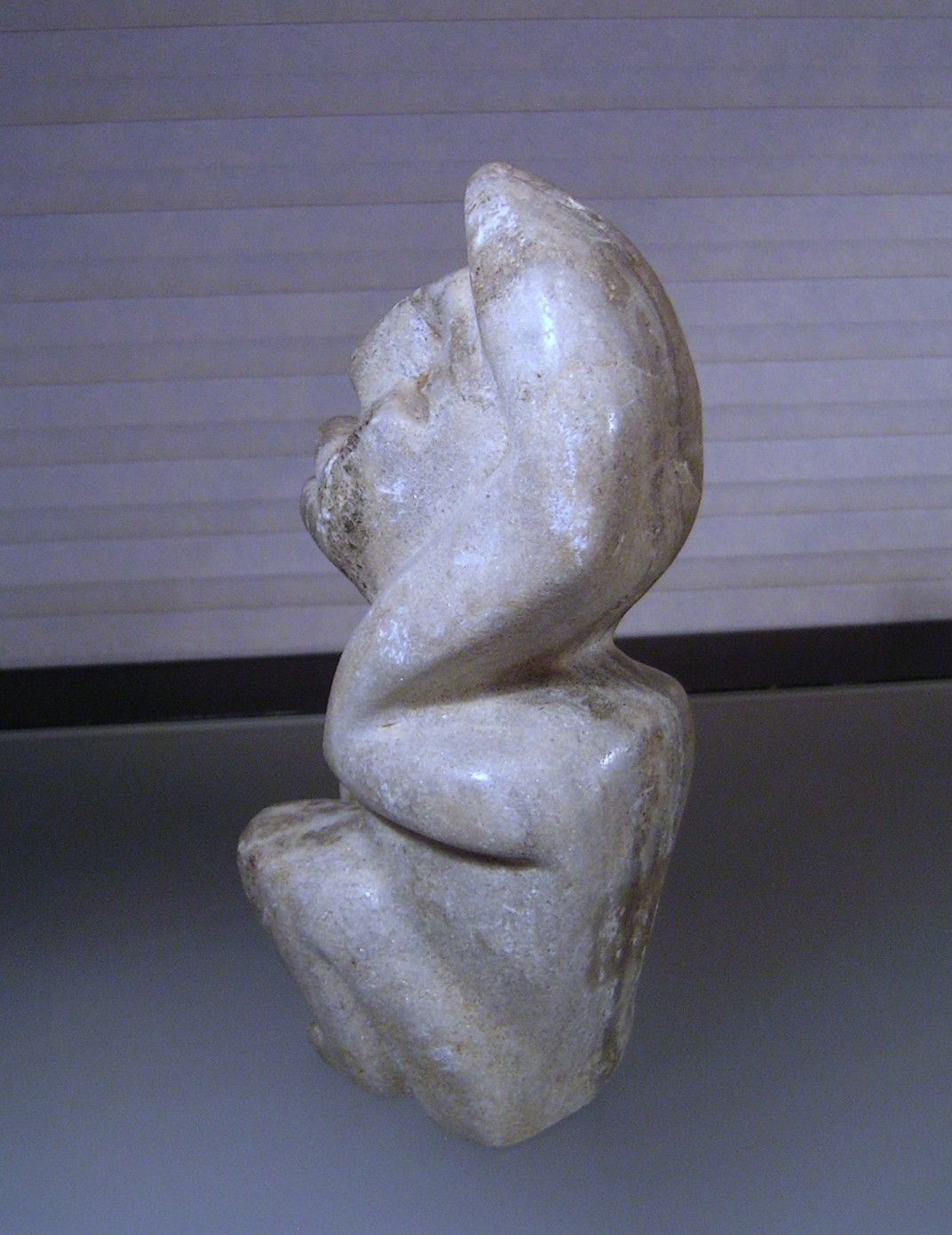 Pre Columbian Mesoamerican Warrior Figure Stone Carving