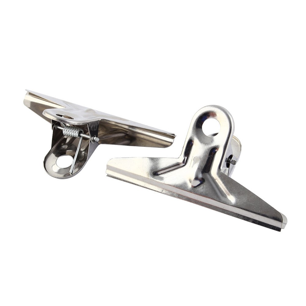 2 Pcs Stationery Document File Metal 5" Width Binder Clips Clamps
