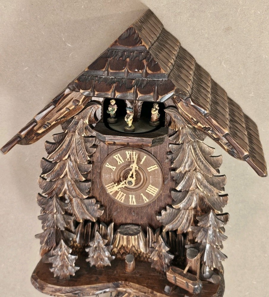 Large Vintage 8 Day German Musical Cuckoo Clock